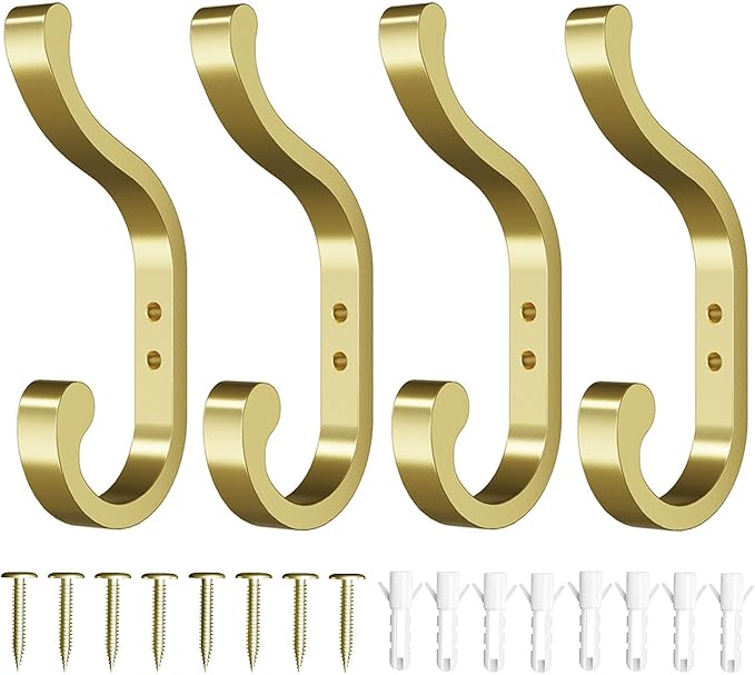 Large Wall Hooks for Hanging Coats: Heavy Duty Wall-Mount Hanger, Mudroom Hooks - Image 9