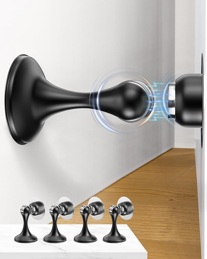Magnetic Door Stoppers 4 Pack, Stainless Steel Door Stops - Image 8