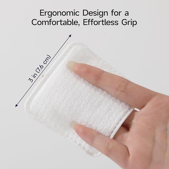ECOLOOK Triple-Layer Cotton Facial Pads | Textured Exfoliating & Ultra-Soft - Image 7