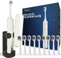 Diamond Style - Electric Toothbrush, 10 Brush Heads & Travel Case, 000 VPM by Kuicur