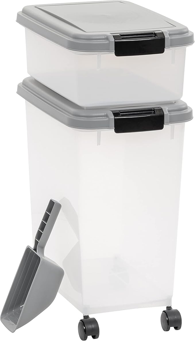 Amazon Basics 3-Piece Airtight Pet Food Storage Container Combo by AmazonBasics