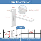 20Pcs Gridwall Hooks, Metal Grid Panel Hanging Peg Hooks, Grid Wall Accessory - Image 2
