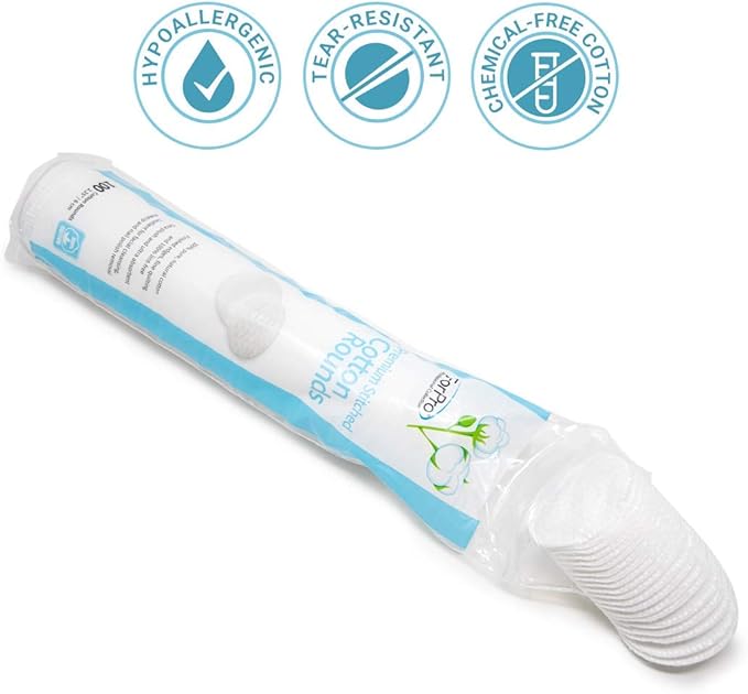 ForPro Premium Stitched Cotton Rounds, 100% Pure Cotton Pads - Image 3