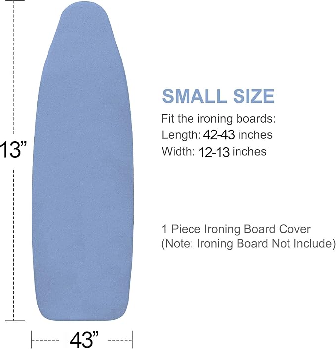 Ironing Board Cover and Pad, Small Size 13x43, Thick Padding, Elastic Edge - Image 2