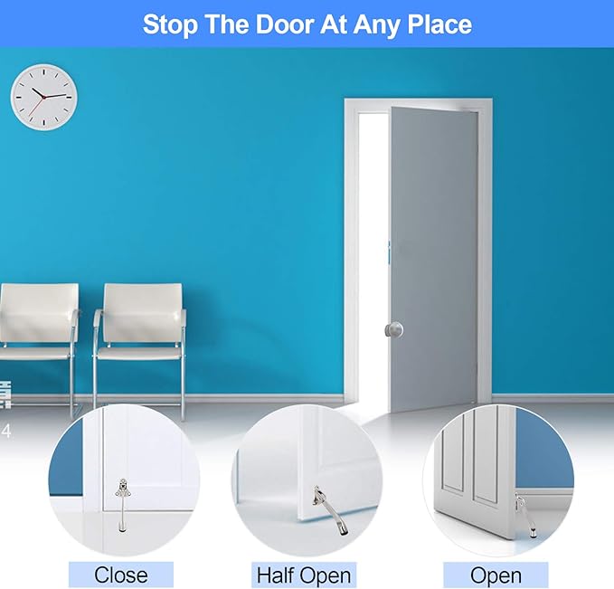 4 Pack Kickdown Door Stop, Commercial Heavy Duty Door Stops - Image 4