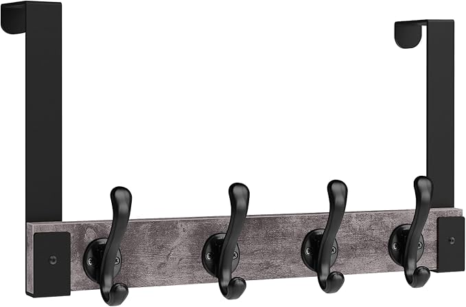 Homode Over The Door Hooks Heavy Duty, Wood Over The Door Towel Rack by Homode