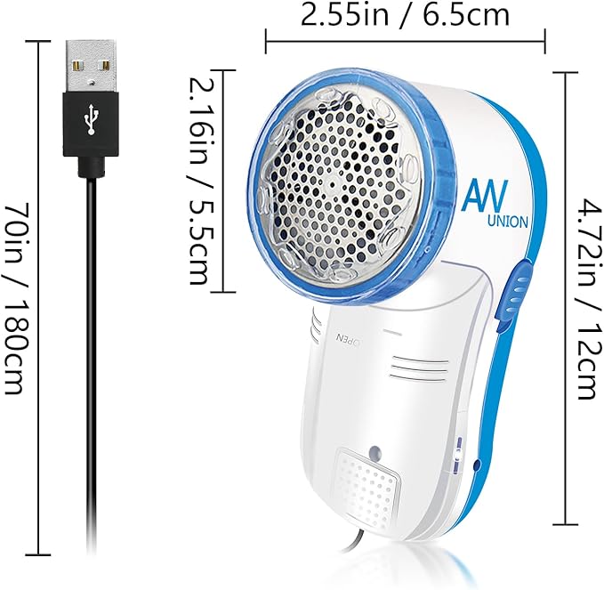 Fabric Shaver Lint Remover, AW union USB Powered Lint Shaver Efficiently Remove - Image 7
