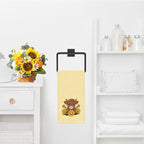 3Pcs Highland Cow Sunflower Hand Towels Cotton Embroidered Bathroom Towels - Image 5