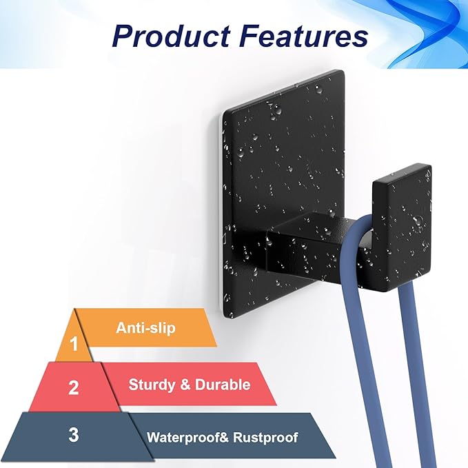 Adhesive Shower Hooks, Towel Hooks - Image 7