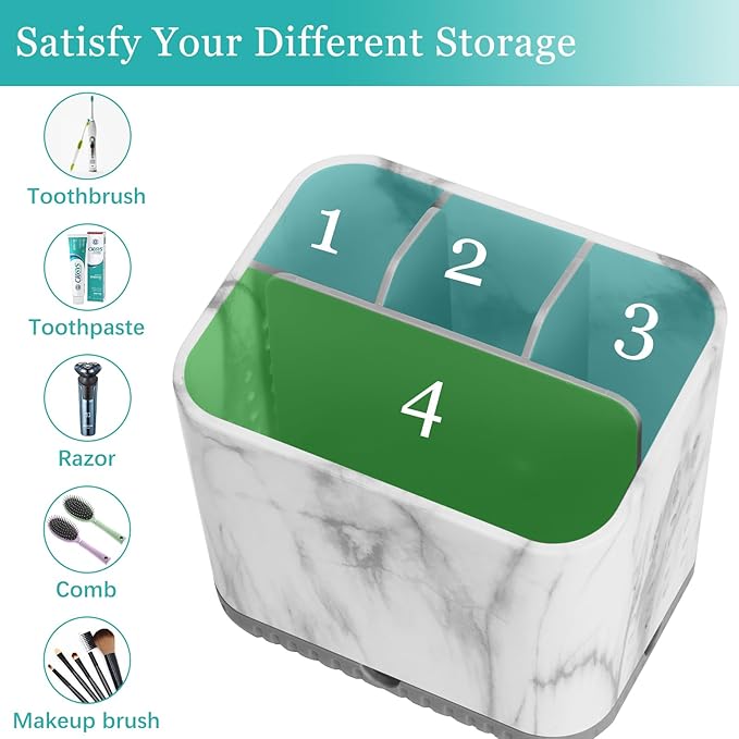 Toothbrush Holders for Bathrooms, Tooth Brush Holder for Bathroom Countertop - Image 5