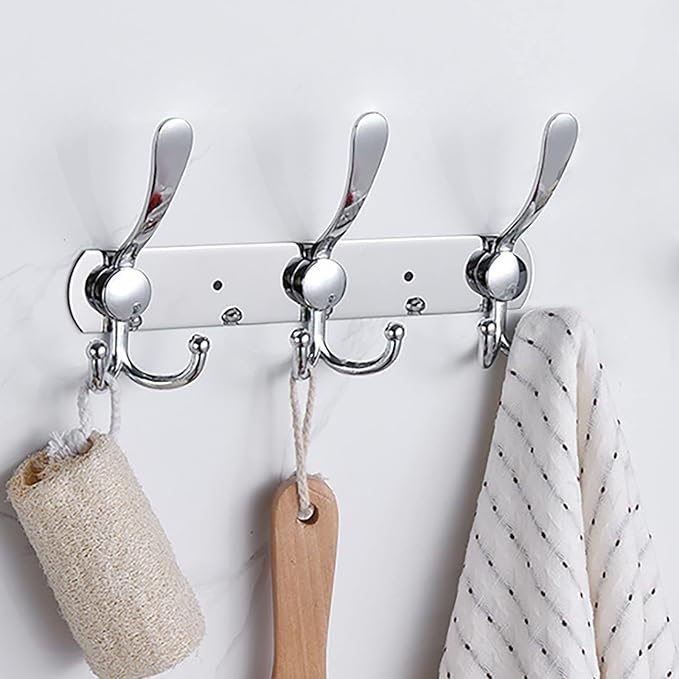 Coat Rack Wall Mounted, 3 Tri Stainless Steel Coat Hook - Image 5