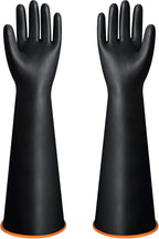 22" Chemical Resistant Gloves, Reusable Heavy Duty Long Rubber Glove, by Nobgum
