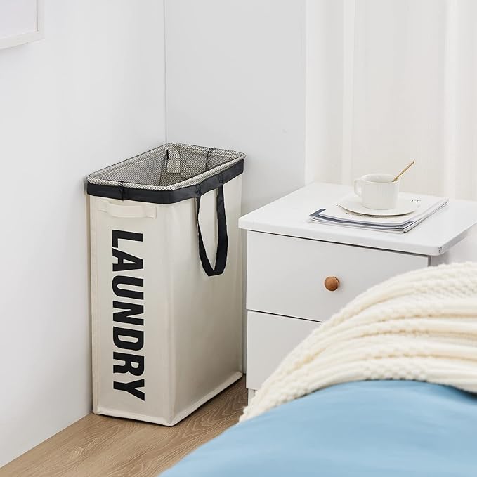 Slim Laundry Hamper with Removable Inner Bag and Side Handles, 45L Small - Image 7