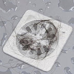 50 Pack Premium Disposable Shower Drain Hair Catcher Stickers – Waterproof Mesh - Image 9