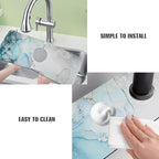 Sink Faucet Absorbing Mat, 2 Pack Drying Mat Around Faucet Sink Splash Guard - Image 6