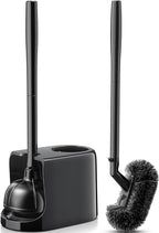 HAMITOR Toilet Plunger Bowl Brush Combo：Heavy Duty Rubber by HAMITOR