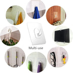 30 Pack Adhesive Hooks for Hanging, 33lb Heavy Duty Wall Hooks - Image 4