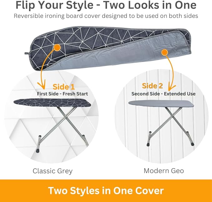 SAVUK Ironing Board Cover and Pad Dual Side X2 Lifetime Double Using Heavy Duty - Image 3