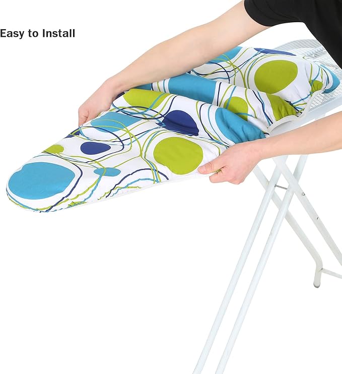 Ironing Board Cover and Pad Standard Size 15" x 54", 3 Pairs of Hook and Loop - Image 5
