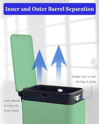 8 Gallon Slim Trash Can with Soft Close Lid, Stainless Steel Trash Can with - Image 4