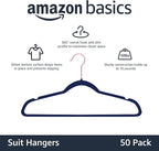 Amazon Basics Slim Velvet Non-Slip Space Saving Suit Clothes Hangers, Sturdy - Image 2