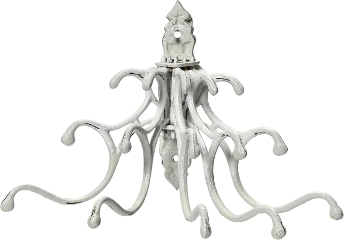 Creative Co-Op Antique Decorative Cast Iron Multi Hook Wall Hanger - Image 8