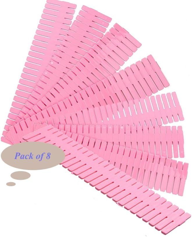 8pcs DIY Plastic Drawer Organizer Adjustable Drawer Dividers - Image 4