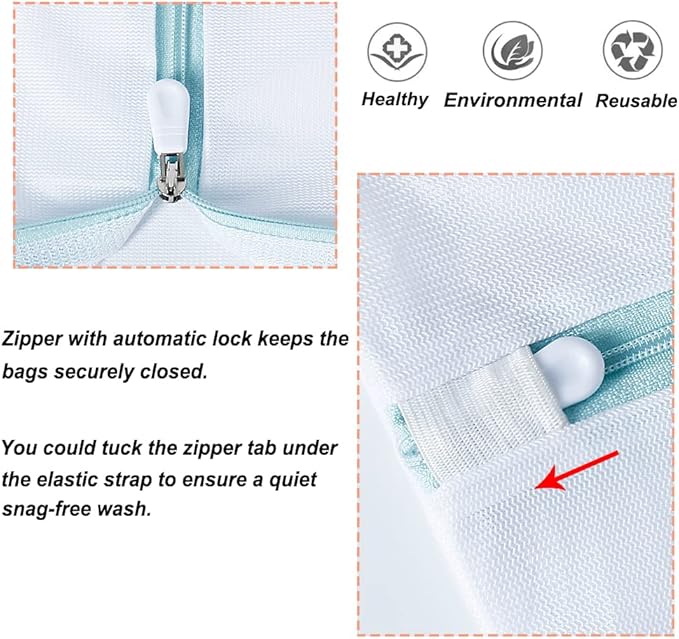Tenn Well Extra Large Mesh Laundry Bags, 2 Pack 43 x 35 inch Jumbo Delicates Bag - Image 4