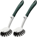 Dish Brush, 2 Pack with Comfortable Handle, with Built-in Scraper, Scrub Brush by Unknown