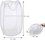 Pop up Laundry Hamper, Portable Foldable Mesh Clothes Hamper - Image 2