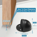 8 Pack Door Stoppers Self Adhesive Floor Mounted Door Stops No Drill Rubber - Image 2