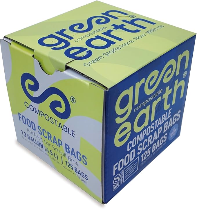 Green Earth Compostable Bags for Countertop Compost Bins, 1.2 Gallon, Extra - Image 5