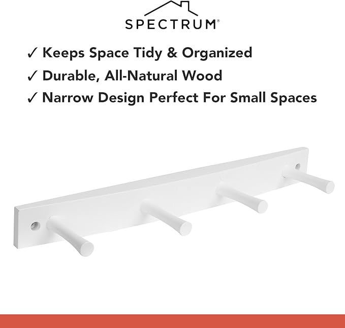 Spectrum Diversified 4 Peg Rack Finish: White - Image 3