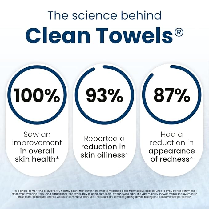Clean Skin Club Clean Towels® Large, 100% USDA Biobased Face Towel, Disposable - Image 3
