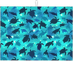 Sea Turtles Blue Dish Drying Mat by indokyeyqaz