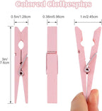 Phinus 72 Pcs Wooden Clothes Pins, 2.9 Inch Clothes Pins - Image 2