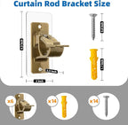 Antimbee 6-Pack No Drill Needed Curtain Rod Holders Brackets, Self Adhesive Rod - Image 7
