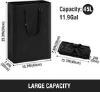 Slim Laundry Hamper with Adjustable Long Handles, 45L Small Laundry Baskets - Image 4