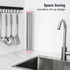 Tomorotec 17.7" x 15.5" Roll Up Dish Drying Rack Over Sink Drying Rack Sink - Image 3