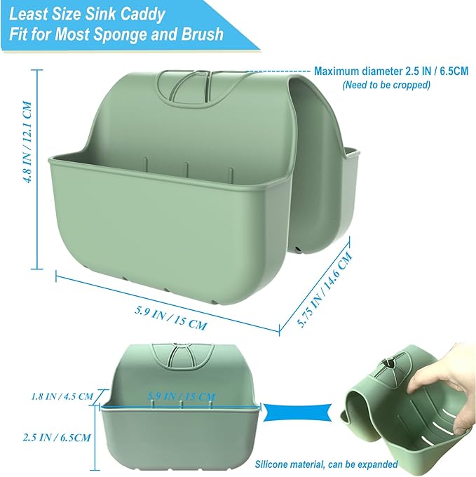 Hanging Silicone Sponge Holder for Kitchen Sink - Image 3