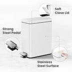 Cesun Bathroom Trash Can with Lid, 2.6 Gallon Small Bathroom Garbage Can Soft - Image 4