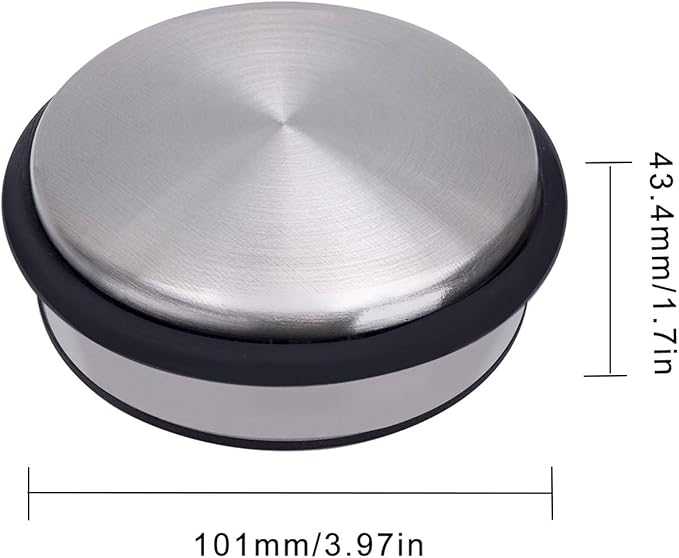 KINJOEK 2 Packs Heavy Duty No Drill Door Stopper, Stainless Steel Door Stop - Image 2