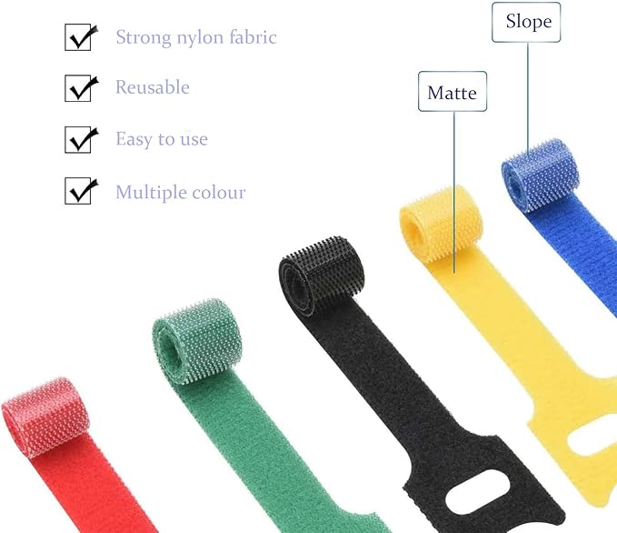60 Pack Reusable Color-Coded Write-On Cable Labels & Cord Organizer Kit - Image 3