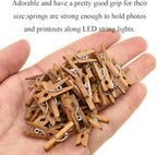 HAHIYO Brown Wooden Clothes Pins Clothespins Mini Aviod Fall Apart 1 Inches - Image 5