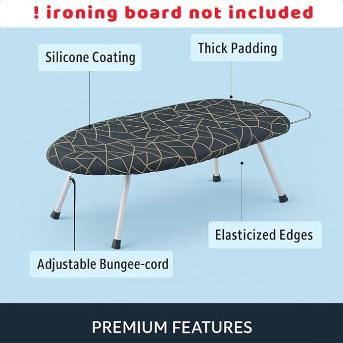SAVUK 12 X 30 inch Smart Table top Ironing Board Cover and Pad - Image 2
