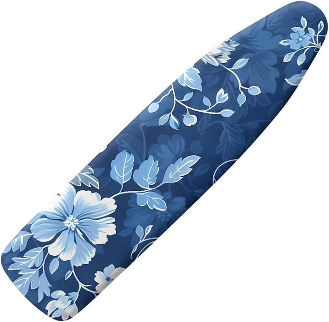 Ironing Board Covers Scorch Resistant Insulation, Retro Blue Floral Ironing by Tomeusey