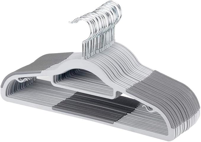Coat Hangers, Space-Saving, Super Non-Slip, 11lb Weight Capacity by FUSTEGClothesHangers