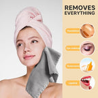SUNLAND Microfiber Face Cloth Reusable Makeup Remover Facial Cleansing Towel - Image 2