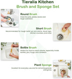 Tieralia Bamboo Dish Brush Gift Set – 5-Piece Kitchen Cleaning Set - Image 6