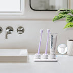 3 Pack Mini Ceramic Toothbrush Holder Stand - Image 3